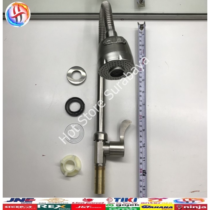 Kran Air Keran Angsa Fleksible Sink Meja Cuci Piring Kran Origina sus