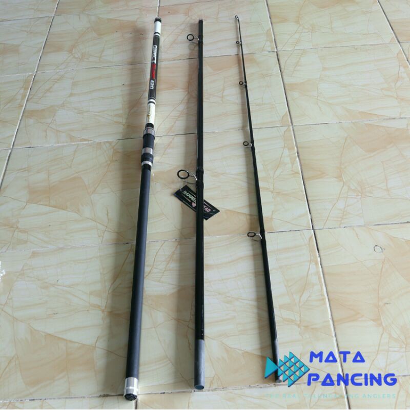 Joran sambung 3 hammerhead direct surf 390 420 carbon action hard joran tebing karang dan joran pantai