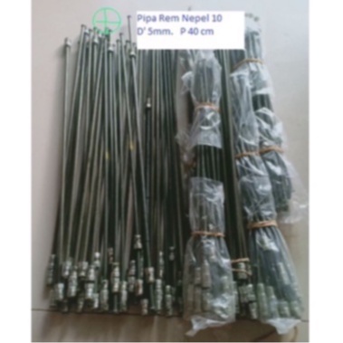 Aneka Pipa Selang slang Rem Nepel kunci 10 Besi  Diameter 5 mm Panjang 20cm,25,30,40,50,60,75,90,100,125,150,175,200 cm Cocok Universal