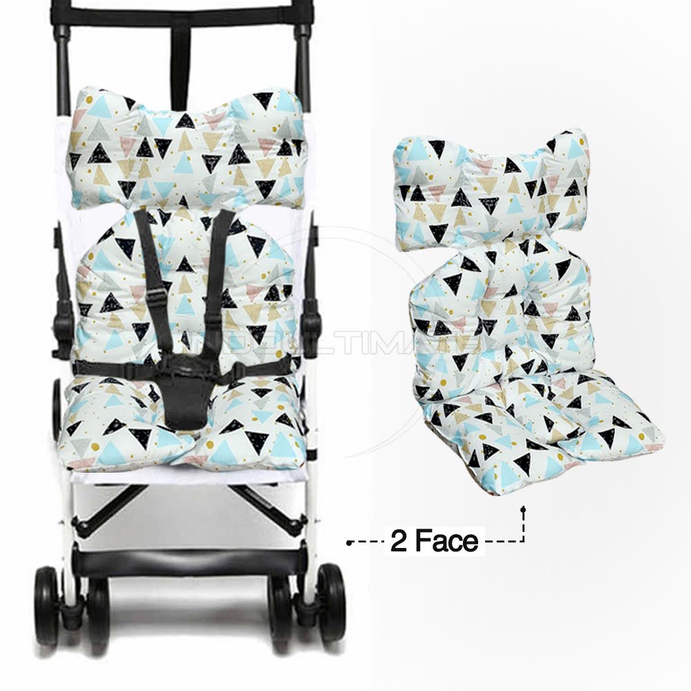 Alas Stroller Bayi Universal Car Seat Bouncer 5 Lubang 4in1 Alas Stroller Bayi Car Seat Padding Bouncer 5 lubang Seat Padding Baby Alas Kursi Makan ASB-03 Trike Pad SeatPad Stroller Segitiga Anak