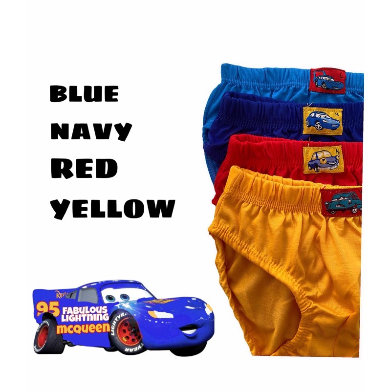 1 Lusin CD Celana Dalam Anak Bokser Anak Sempak Anak Laki Laki Cowok CARS Katun 1 2 3 4 5 Tahun