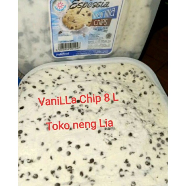 

Es Krim Vanilla Chip (8L)/Ice Cream Vanila Chips 8 liter Indoeskrim SUPREME