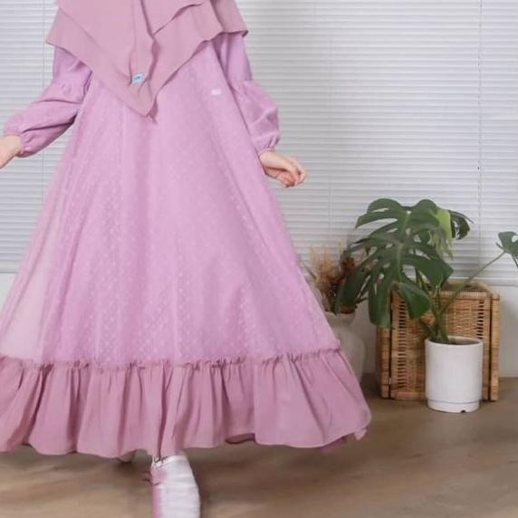 ➽ Gamis Brukat Anak Perempuan Umur 9 10 11 12 13 14 15 Tahun Selena Kids Gamis Syari Set Hijab Anak 
