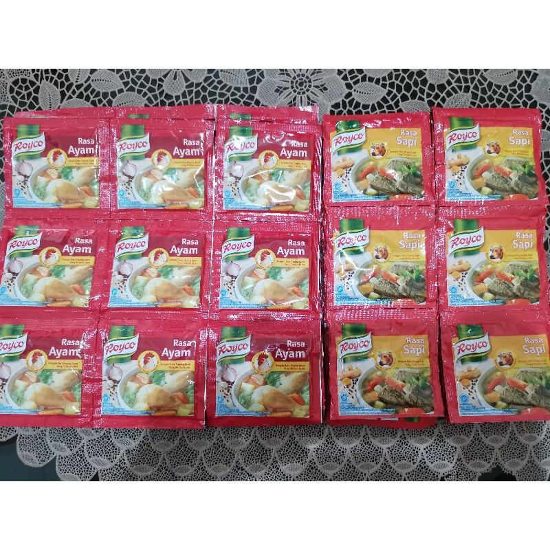 

Royco rasa ayam (12x8gr) dan Royco sapi 1 renceng (12x9gr)