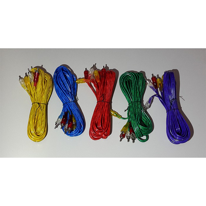 Kabel RCA Transparan 3 K 3 Male ( Cable RCA ) Panjang 4.5 m FULL