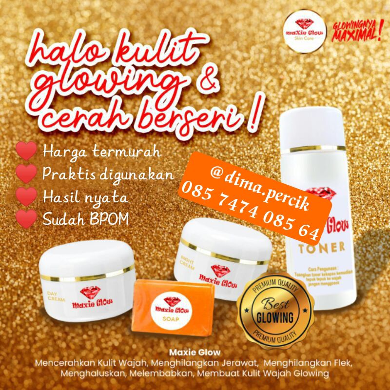 MAXIE GLOW SKINCARE PEMUTIH TERMURAH BPOM HALAL