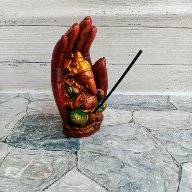 Tempat Dupa Ganesha Tangan Gradasi / Tempat Dupa Ukir Bali / Tenpat Dupa Dewa Ganesha / Tempat Dupa Antik / Patung Dewa Ganesha / Tempat Dupa Ganesa Bali / Craftdewata