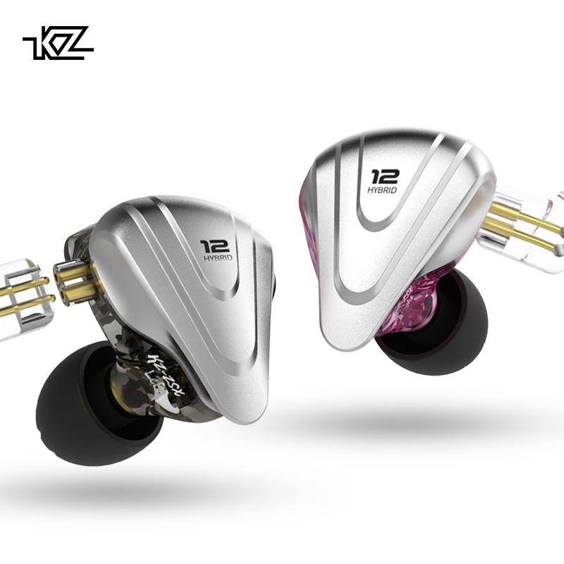 KZ zsx Earphone Handsfree Metal 5ba + 1dd Hybrid HiFi Bass