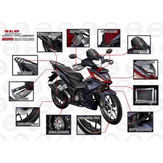 Paket Aksesoris Premium Genuine Accessories Kit Supra GTR 150 Asli