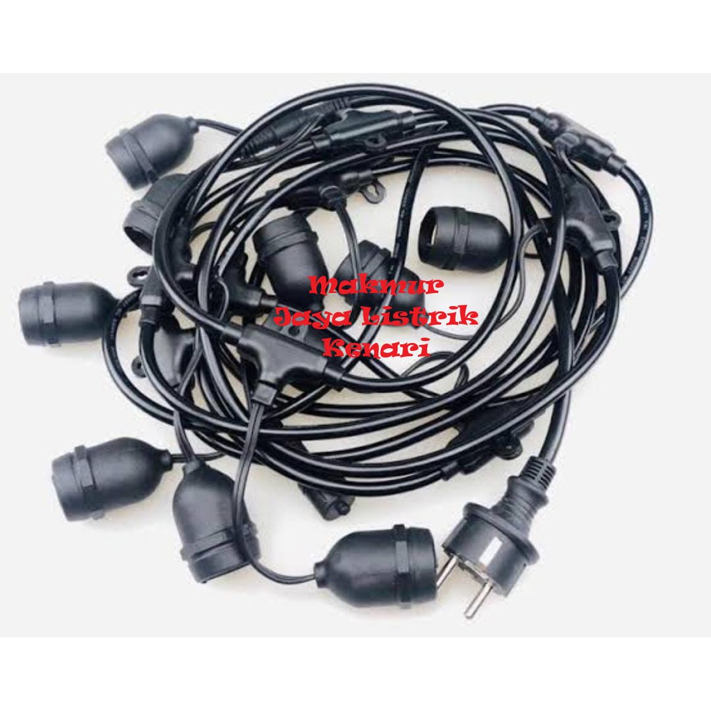 KABEL LAMPU GANTUNG WATERPROOF 100M 200 FITTING 100 METER 100 FITTING