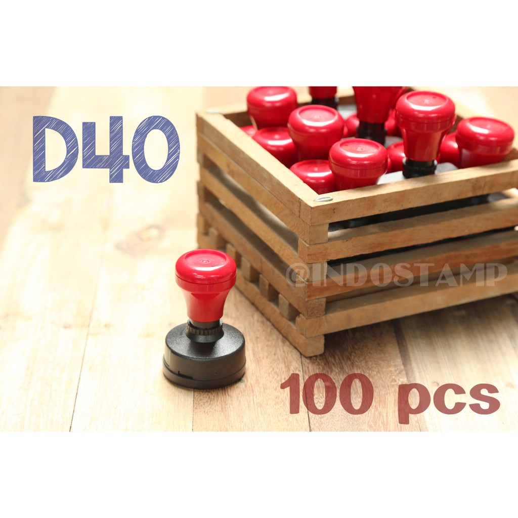 

gagang stempel D40 100pcs flash stamp diameter 40mm original indostamp murah