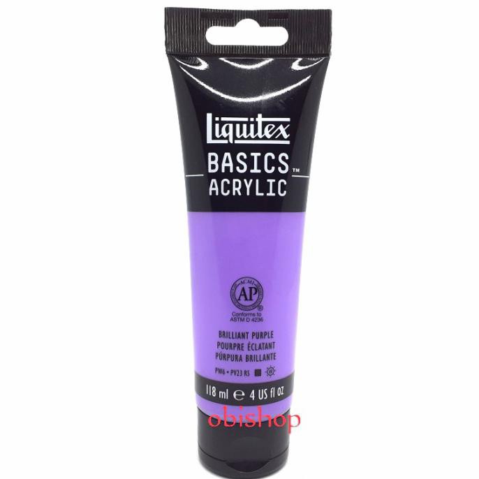 

TERBARU CAT AKRILIK LIQUITEX BASICS ACRYLIC 118ML BRILLIANT PURPLE PERALATAN MELUKIS ART SET