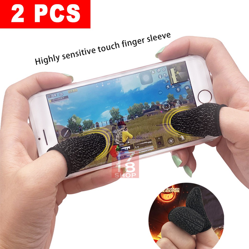 2 PCS SARUNG JARI JEMPOL GAMING ANTI KERINGAT FINGER SLEEVE SEPASANG GAME BAHAN LEMBUT SEPASANG