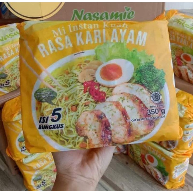 

Mi NASA Rasa Kari Ayam, Nasamie kari ayam(1 pak isi 5 Bks)