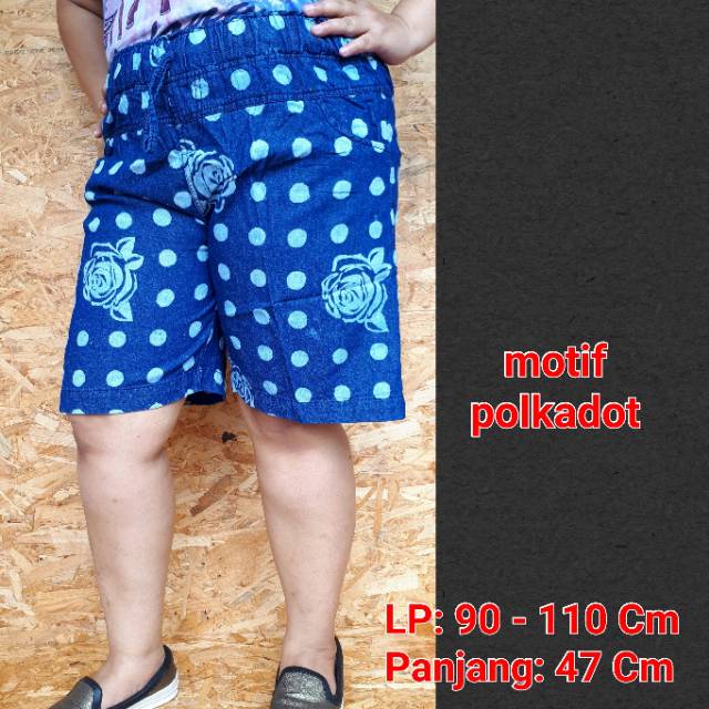 Hot Pants Jumbo Motif . Celana Pendek Jeans Jumbo . Celana Jeans Jumbo Murah