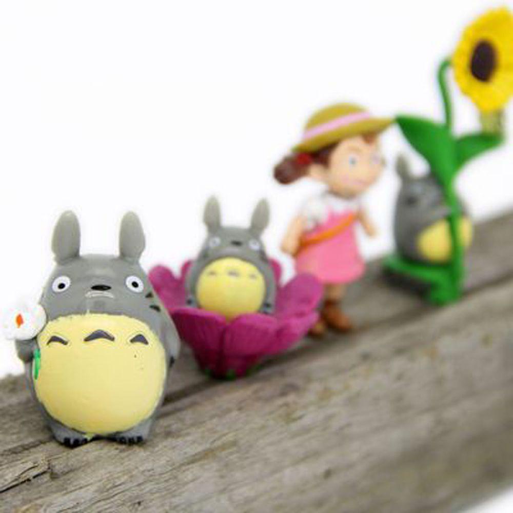 Lanfy My Neighbor Totoro Garden Car Ornaments Figure Toy 3-5cm Mainan Anak PVC Ada Muka Man