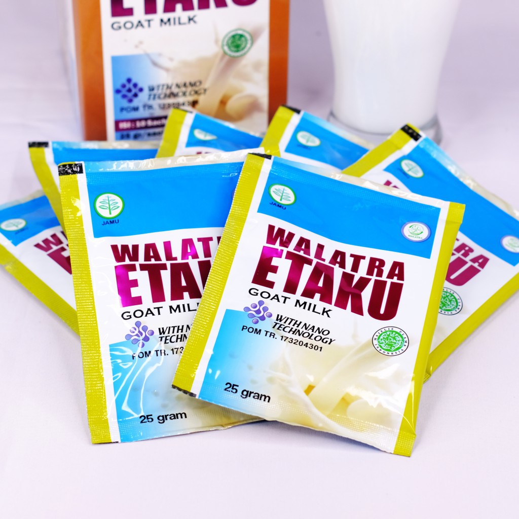 Walatra Etaku Susu Peninggi Badan Anak Remaja Dewasa Goat Milk Kambing Etawa Bubuk Asli Serbuk Isi 10 Sachet Sudah BPOM Dan Halal MUI