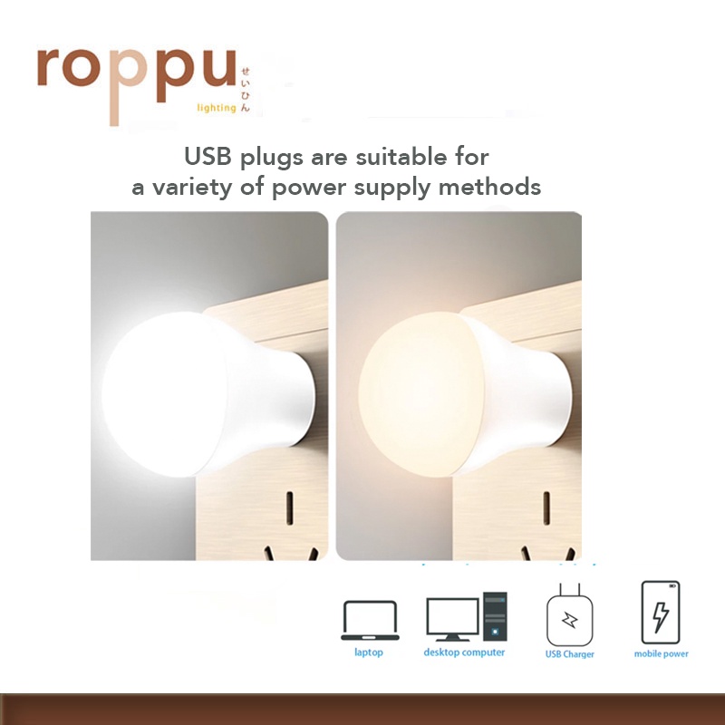 Roppu Lampu Mini USB LED Bulb Portable