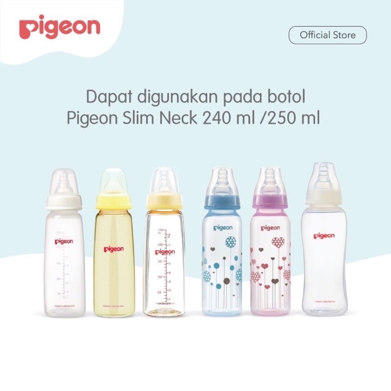 Sedotan Pengganti Nipple Straw ORIGINAL Replacement Botol Susu Pigeon Slim / Standar Neck Pigeon Silicone Straw Top 8+