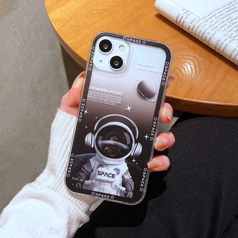 Casing Silikon Motif Astronot Untuk Realme C1 C2 5S 5i C3 6 7 8 9 Pro Plus C11 C12 C15 C20 C21Y C25S C30 C31 C35