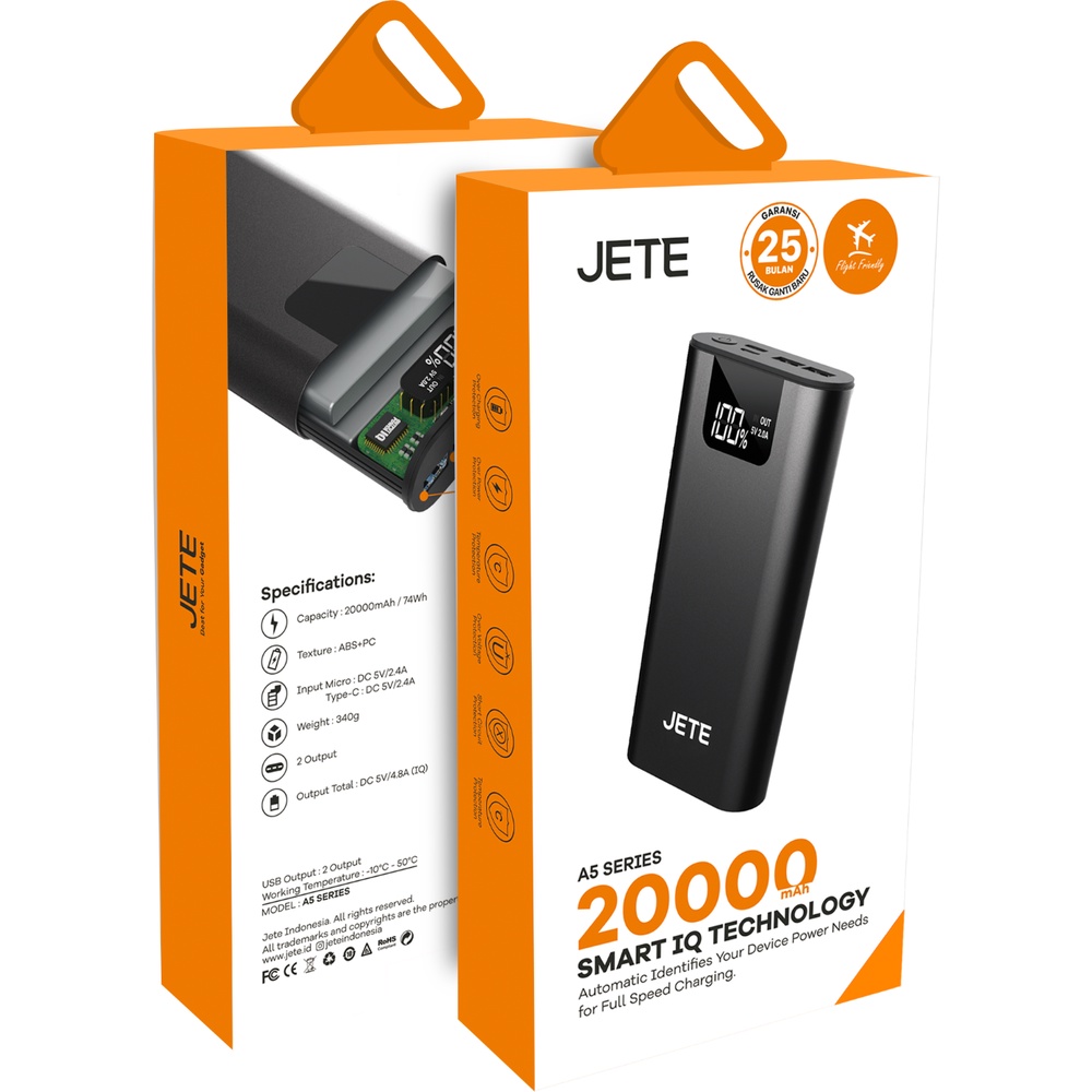 Powerbank JETE A5 20000 mAh