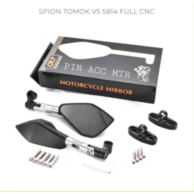 SPION TOMOK BESAR V5 FULL CNC UNIVERSAL CBR NINJA GSX R15 R25 NMAX AEROX LEXI PCX BEAT MIO SKOOPY