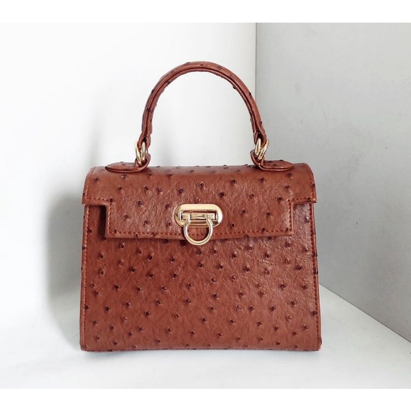 Lumie Bag ostrich choco (preloved)