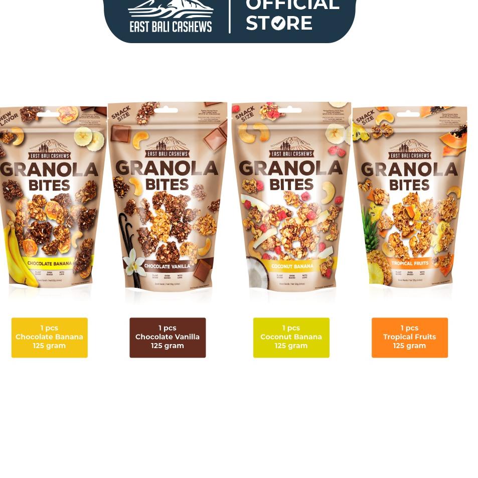 

94z, Paket Granola Bites 125g x 4 Pcs (4 Rasa)