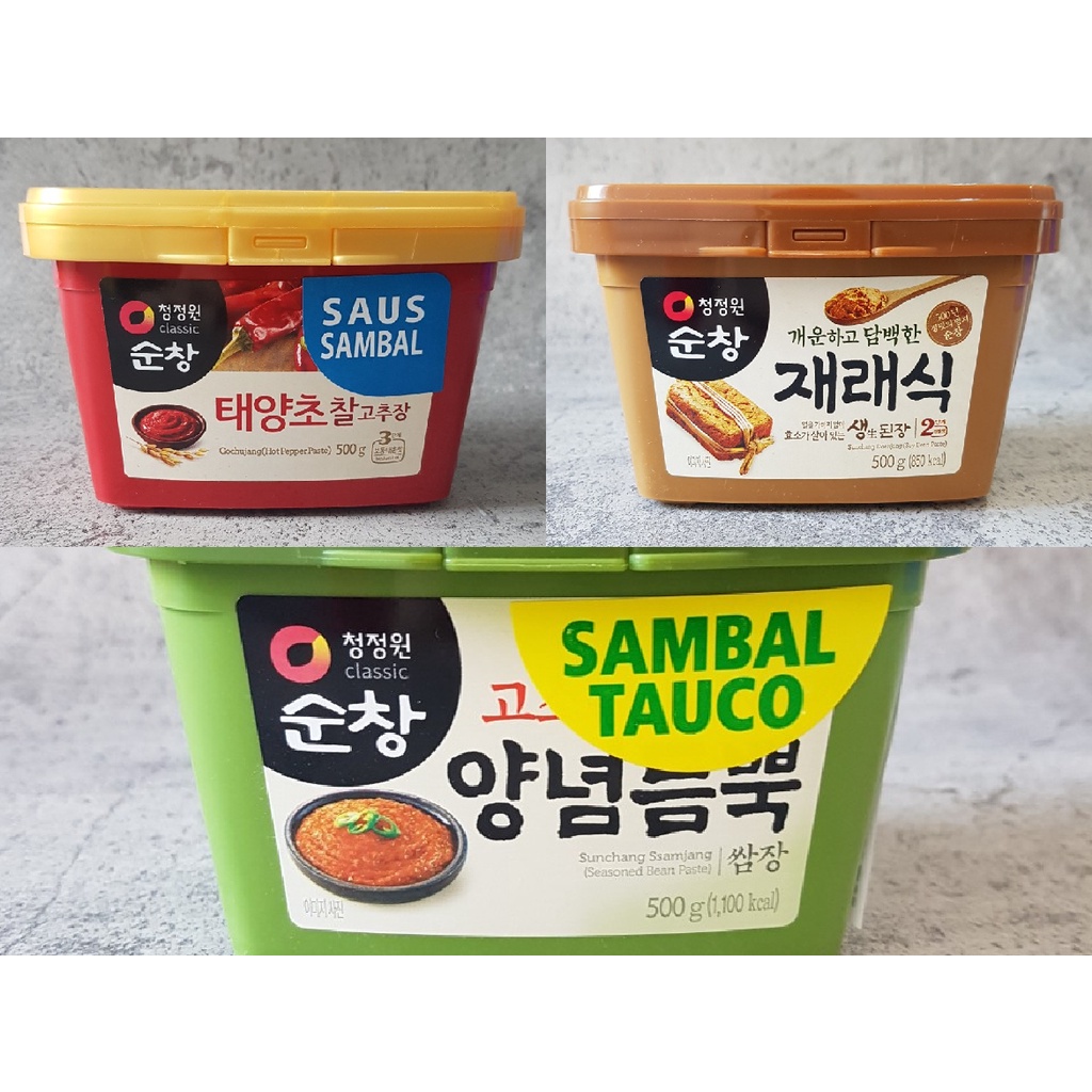 

Chung Jung One Sunchang Gochujang Doenjang Ssamjang 500gr - Saus Pasta Cabe / Sambal Tauco Korea
