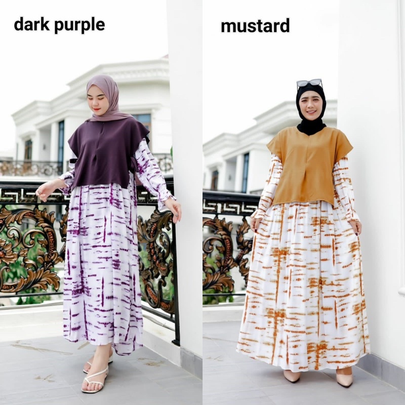 AMALIN MAXI -+ (ld 102 pjg 130) - Gamis Busui Dress Tie Dye