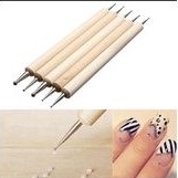 5pcs dotting pen for nail art scoring pen pelipat penanda kertas bahan ori wood