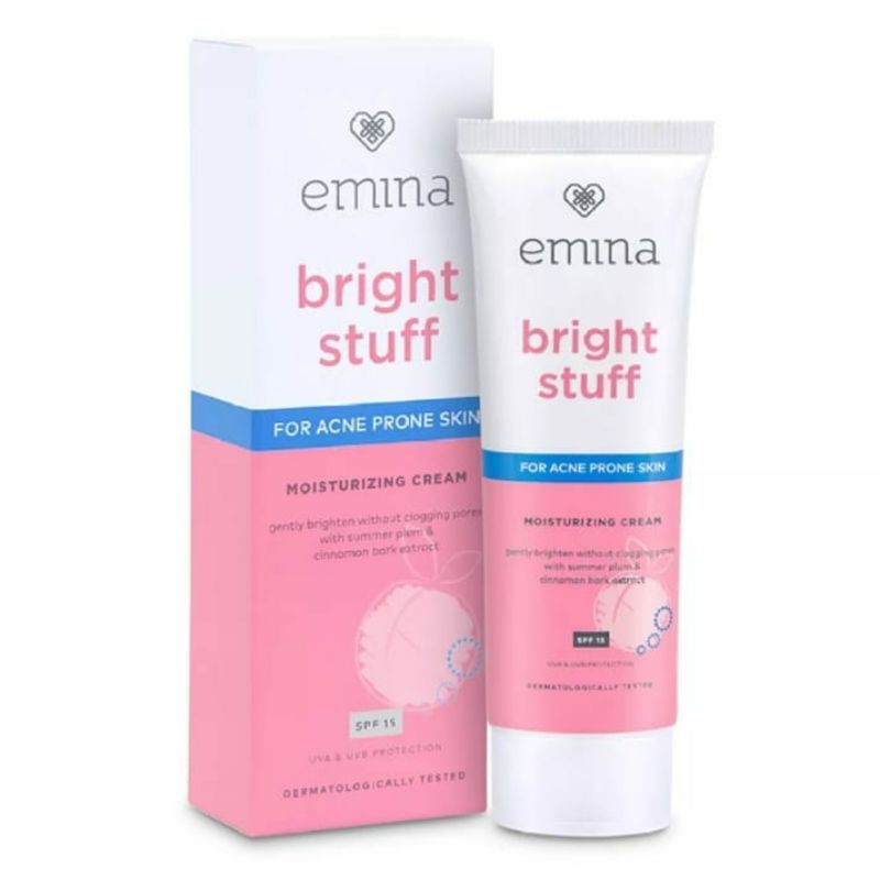 EMINA Bright Stuff For Acne Prone Skin Series | Moisturizing Cream|Face Wash 100/50 Gr