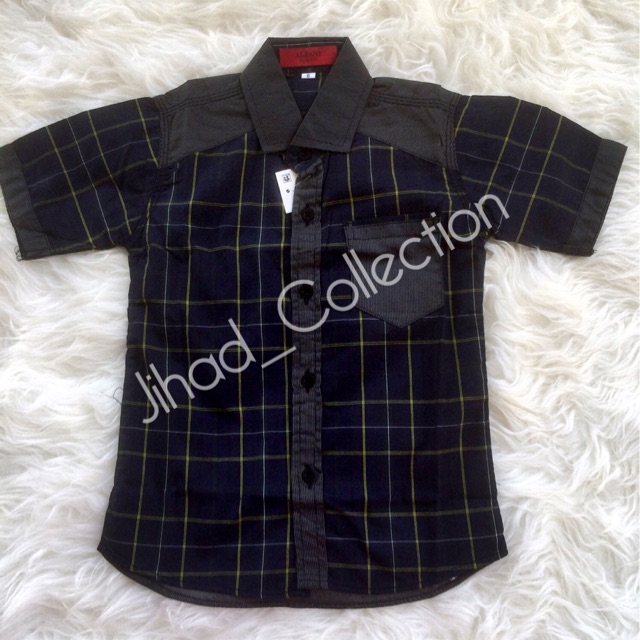 CUCI GUDANG - BAJU KEMEJA LENGAN PENDEK ANAK LAKI LAKI MERK ALFANI REGULAR FIT