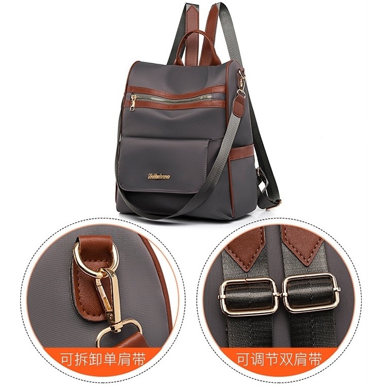 TAS RANSEL WANITA IMPORT ANTI AIR PREMIUM LANZEL BACKPACK GENDONG SEKOLAH KERJA PUNGGUNG BESAR KOREA