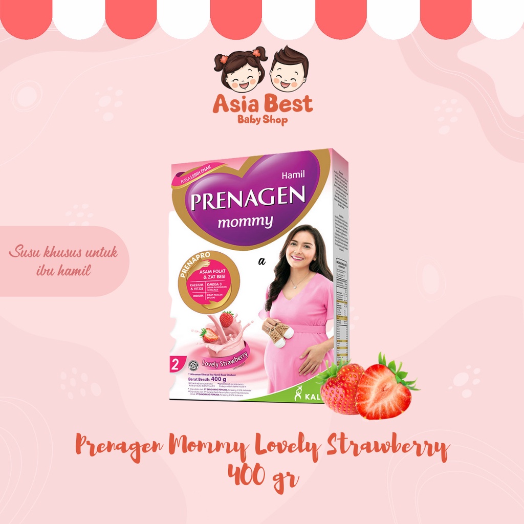 PRENAGEN MOMMY STRAWBERRY 400 GR/susu ibu hamil