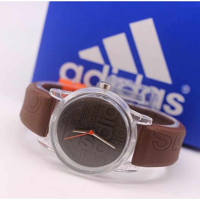 Jam Tangan Adidas Wanita | Jam Tangan Pria / Wanita Murah Adidas Sky Rubber Dark Brown B_SWH