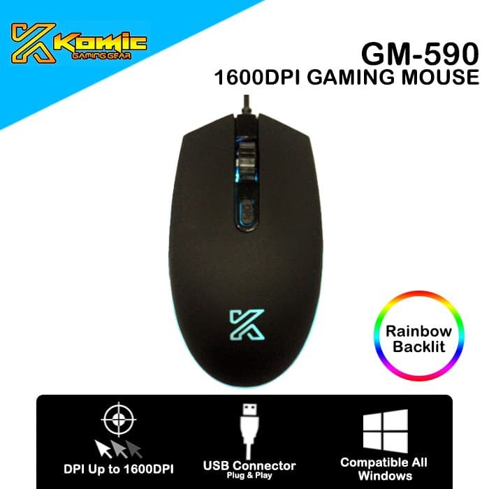 Mouse Gaming Komic Sword Shadow GM-590  Competitive Game Mouse