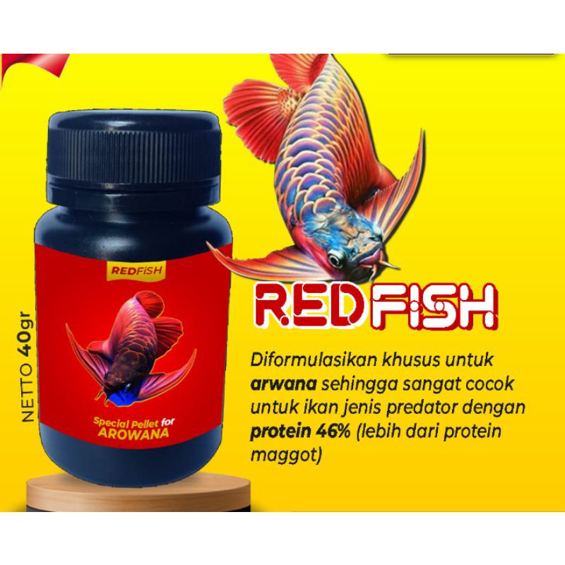 Pelet Ikan Arowana REDFISH Makanan Pakan Ikan Arowana Super Red Golden