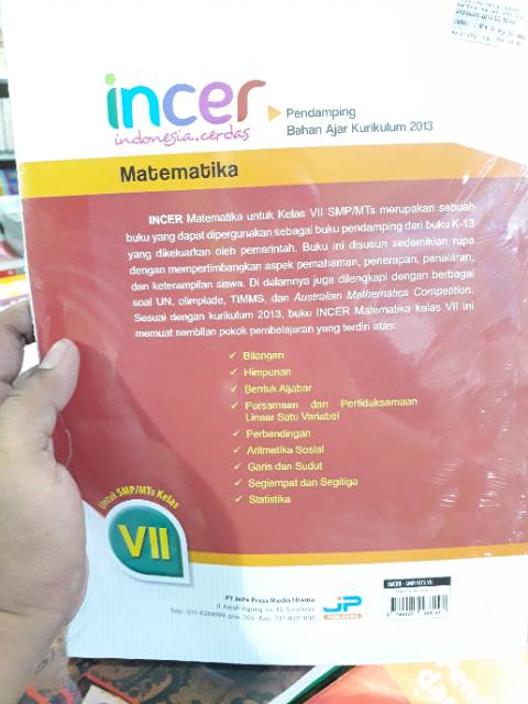 Incer Indonesia Cerdas Matematika Smp Mts Kelas Vii Shopee
