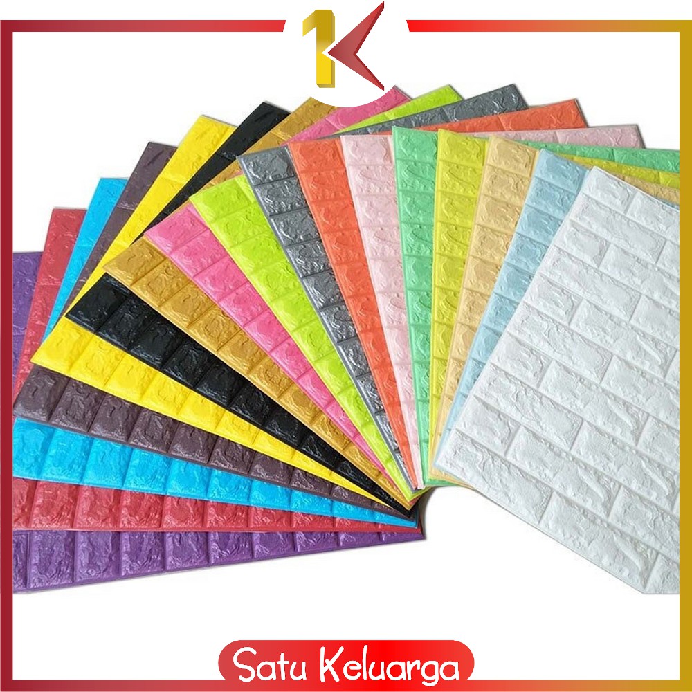 SK-C206 Wallpaper Dinding Foam 3D Kecil Motif Batu Bata / Walpaper Stiker Dinding Dekorasi Kamar-7