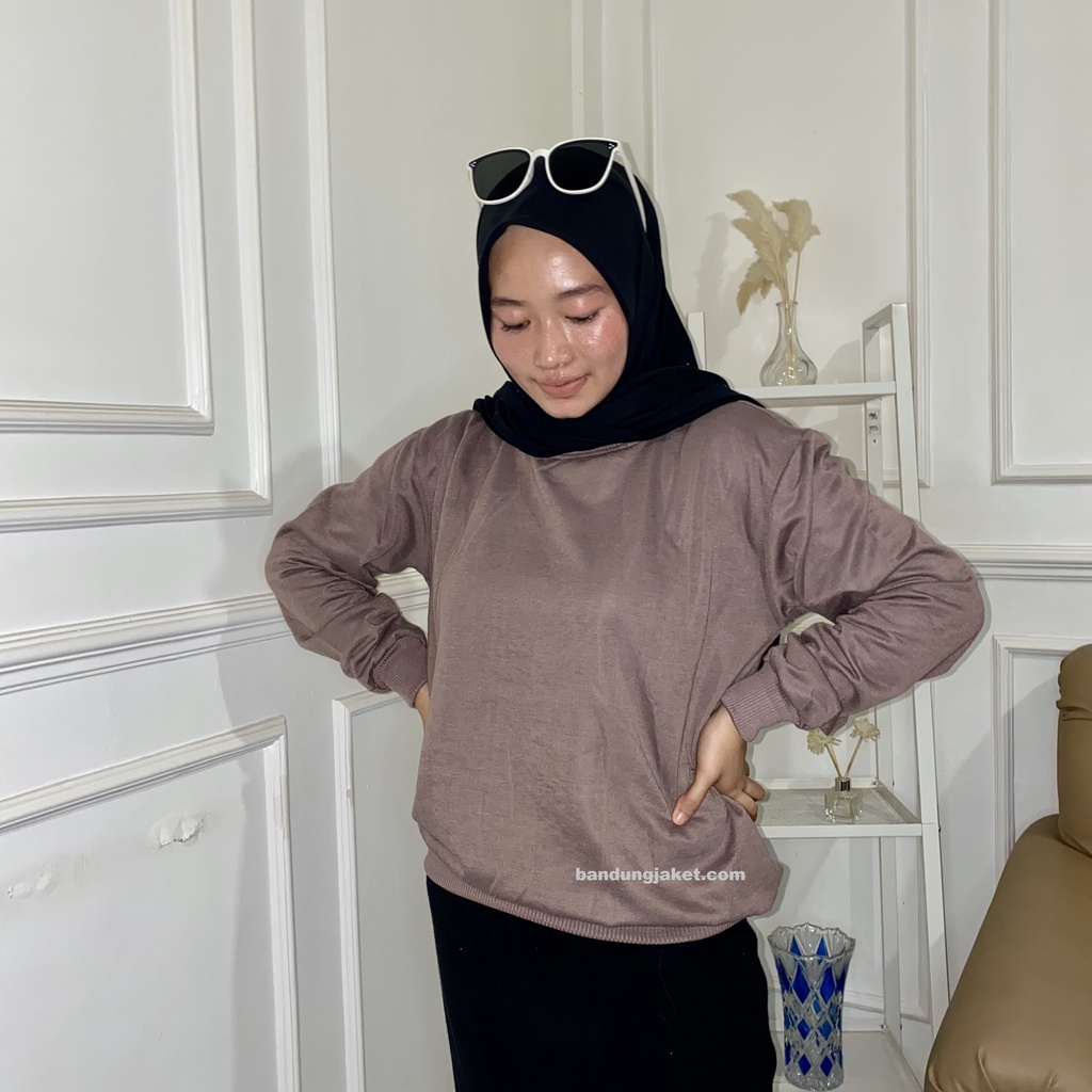 BASIC SWEATER Warna Mint || CRAWNECK POLOS II SWEATER BASIC KOREA