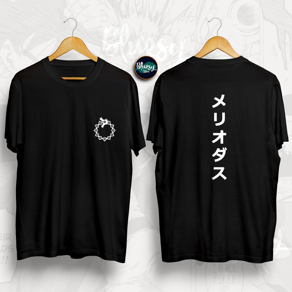 Kaos ANIME NANATSU NO TAIZAI MELIODAS TATTOO SEVEN DEADLY SINS Distro