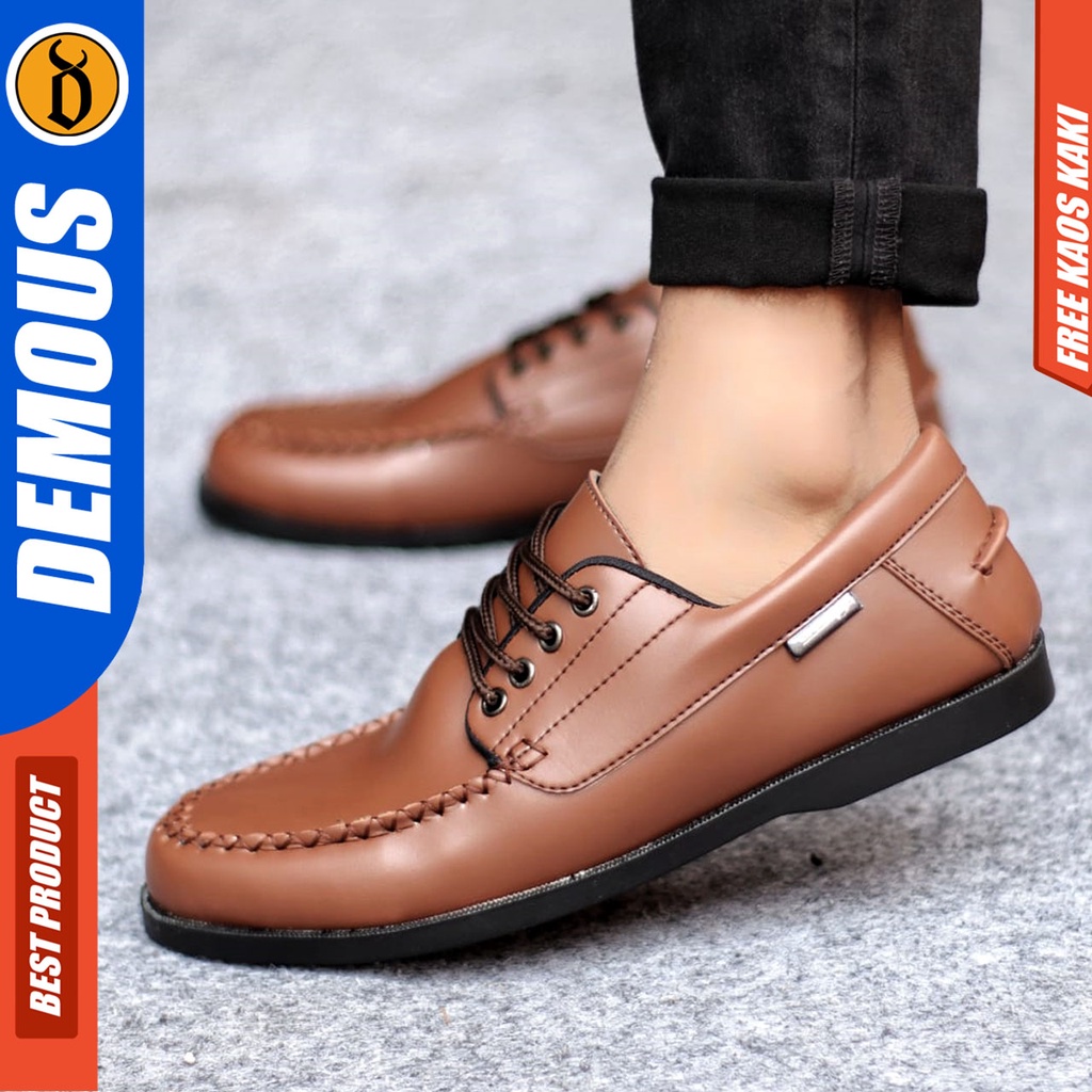 Sepatu Formal Pria Casual Kulit Syntetic Pantofel Hitam Kerja Kantor Kuliah Kondangan Keren Fashion Terbaru