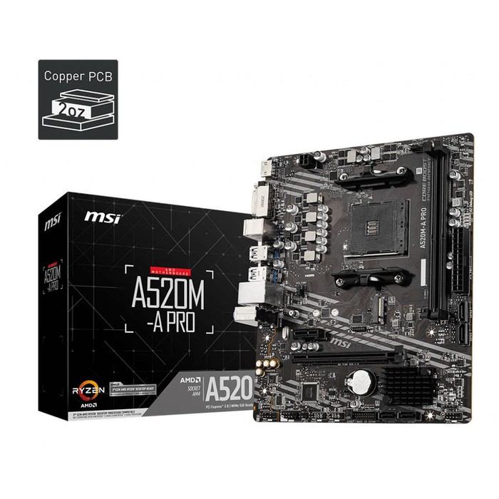Motherboard MSI A520M-A Pro AMD Ryzen Kompatibel