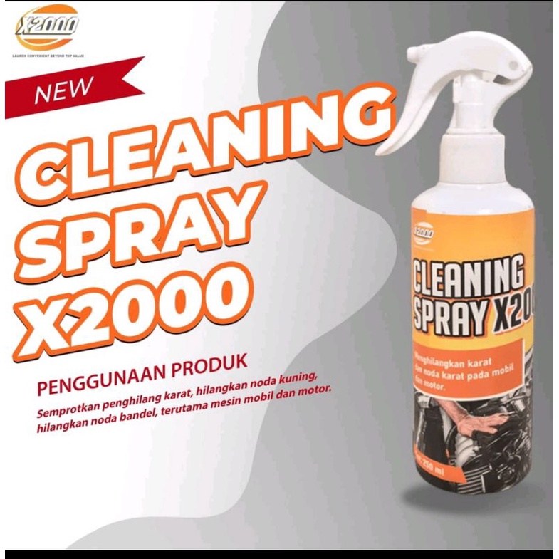 Pembersih karat X2000 serbaguna, Cleaning spray X2000, Menghilangkan karat
