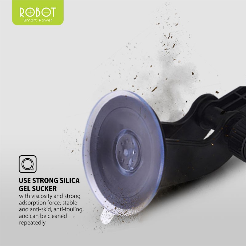 ROBOT RT-CH01 Rotation 360 Degree Car Holder HP Mobil Android/iPhone - Garansi Resmi 1 Tahun