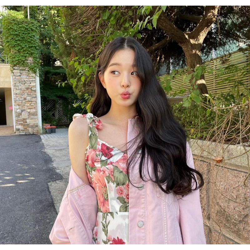 jang wonyoung ive kpop dress in flower