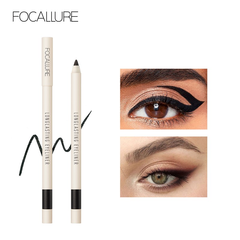 Focallure Soft Gel Pencil Eyeliner Long Lasting Waterproof Tahan Lama Eyeliner Pen Eyeliner Focallure  Eyeliner Focallur