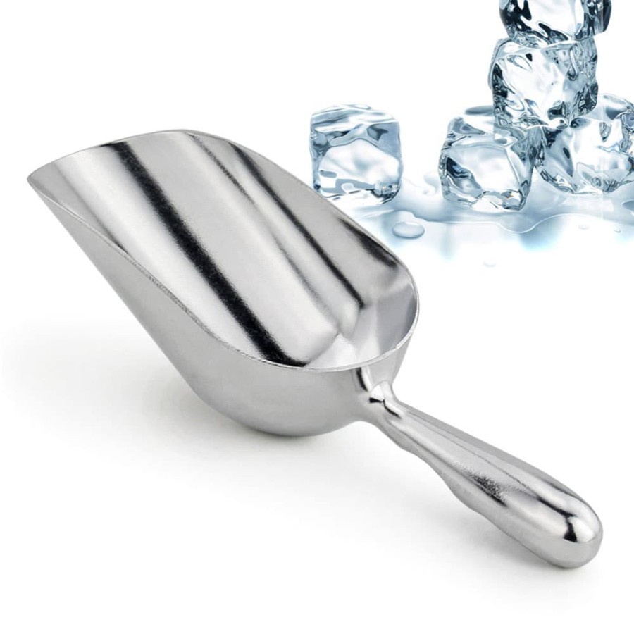 Serok Sendok es Serut Ice Shovel Scoop Stainless Steel Ice cube love cream kopi tepung gula beras