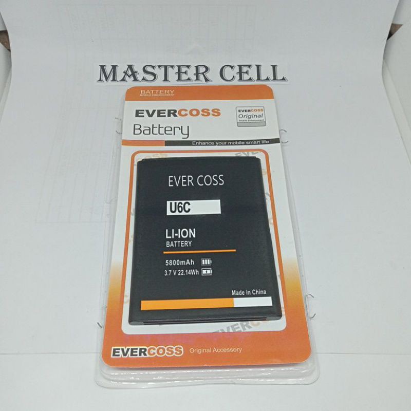 BATERAI BATERE BATTERY BATRE EVERCOSS U6C XTREAM 2 PRIME MURAH DAN BERGARANSI